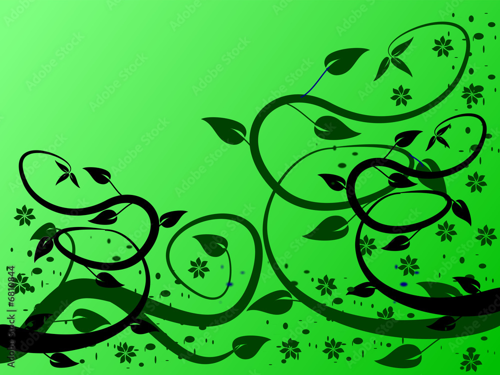 Green Floral Background