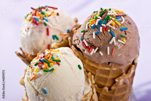 ice cream with knick-knackery