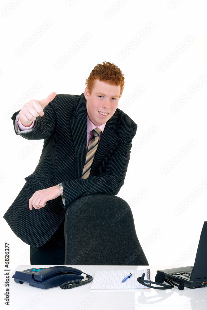 Attractive young male secretary Attractive young male secretary