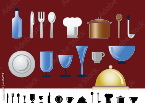 Dinner und Küchen Icons