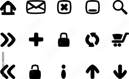 Web Icons 2 - schwarz-weiß