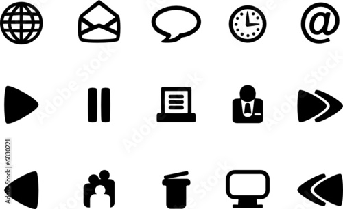Website Icons schwarz-weiß