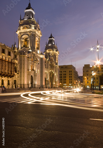 catedral on plaza de armas mayor lima peru