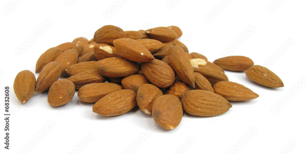 Almonds isolated on white background Almonds isolated on white background