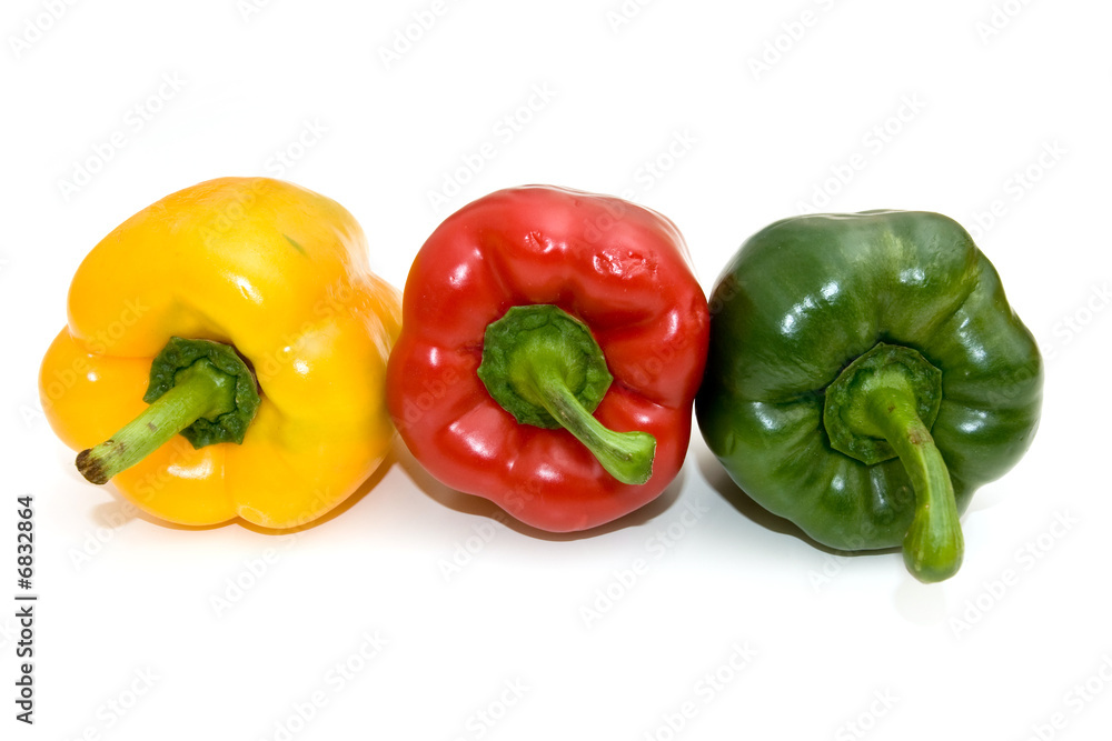 Peppers in different colors Peppers in different colors