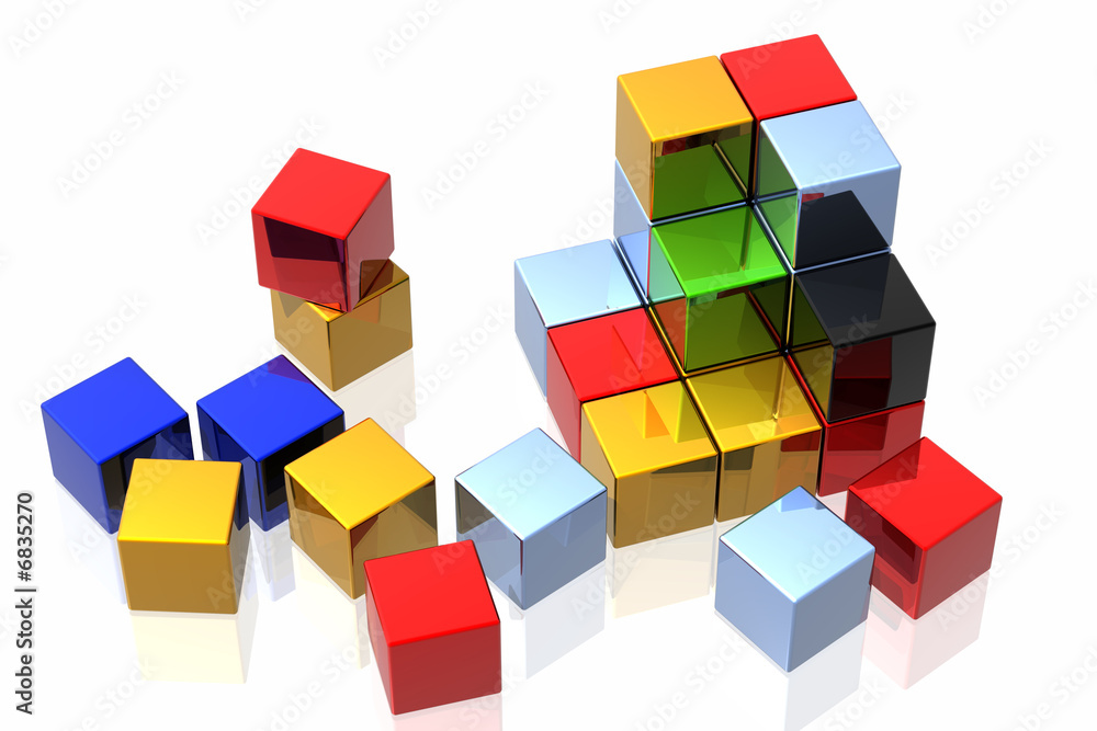 Obraz premium colourful cubes