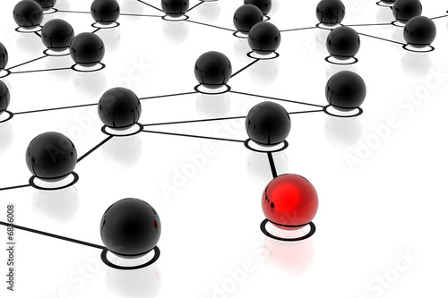 Fototapeta Naklejka Na Ścianę i Meble -  3d network connections
