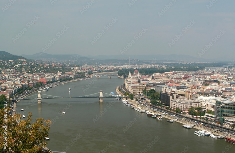 Sight of Budapest from Gellert mountain
