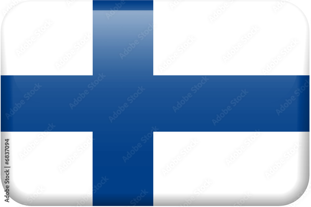 Finnish Flag Button Finnish Flag Button