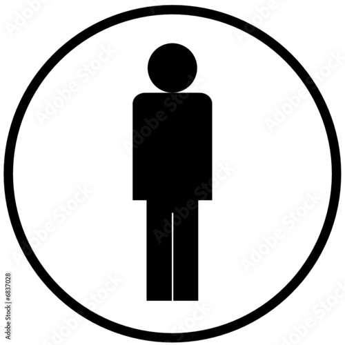 simplified illustration of a man to be used as a symbol