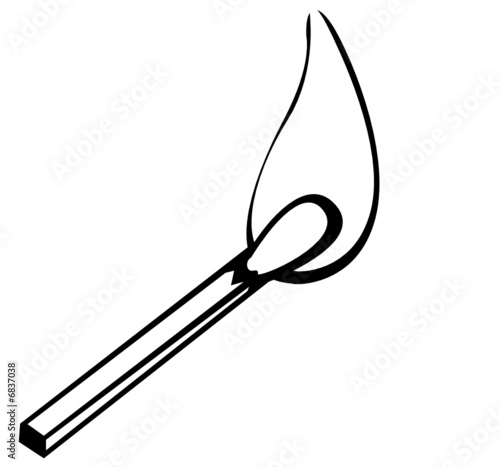 lighted match