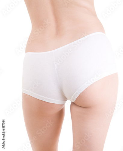 Woman torso in white panties