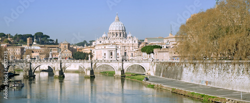 Fiume Tevere, Ponte Sant' Angelo, Roma photo