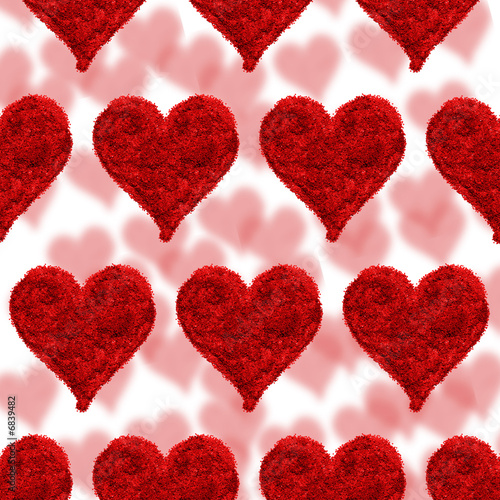 Valentine card  hearts red background