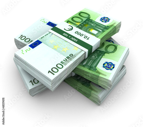 Stack of 100€ bills