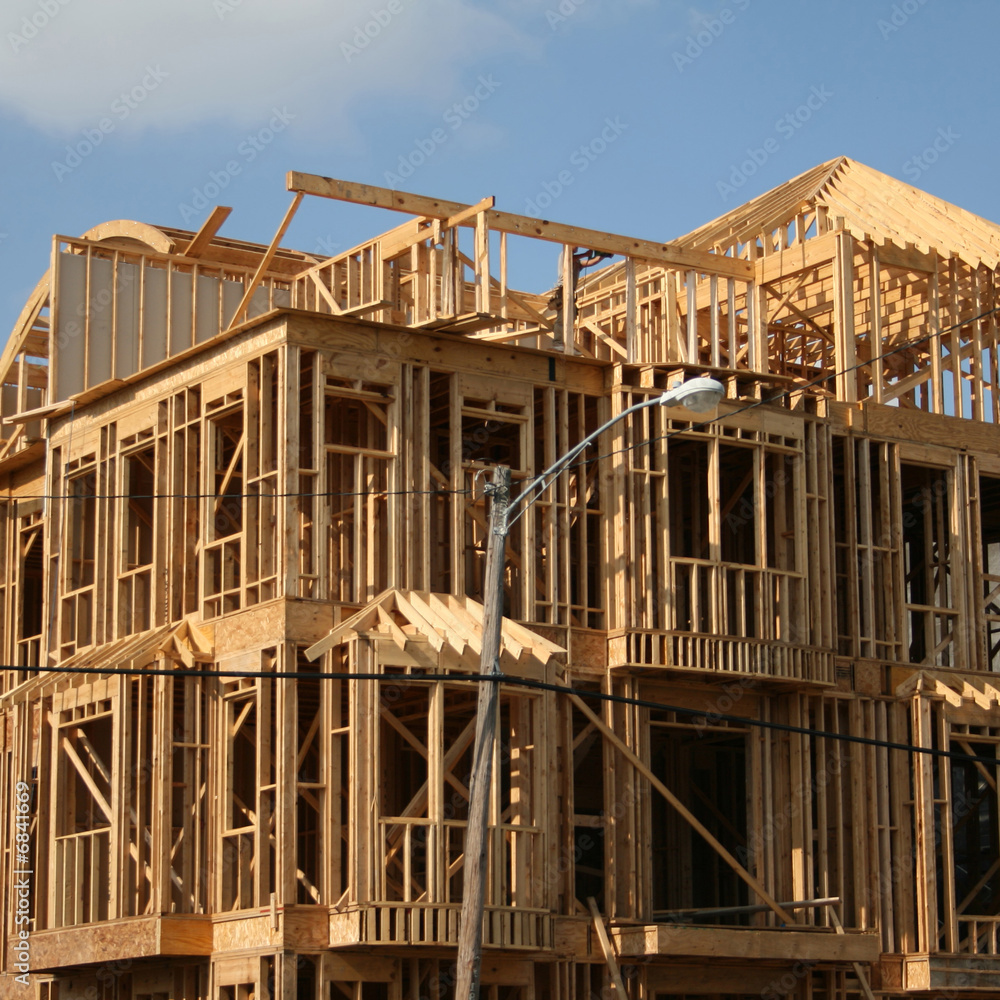 Wood framed house