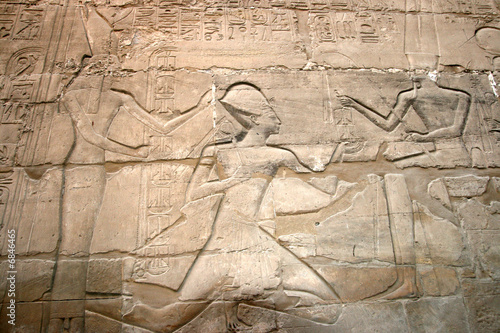 Hieroglyphics at temple of Karnak.