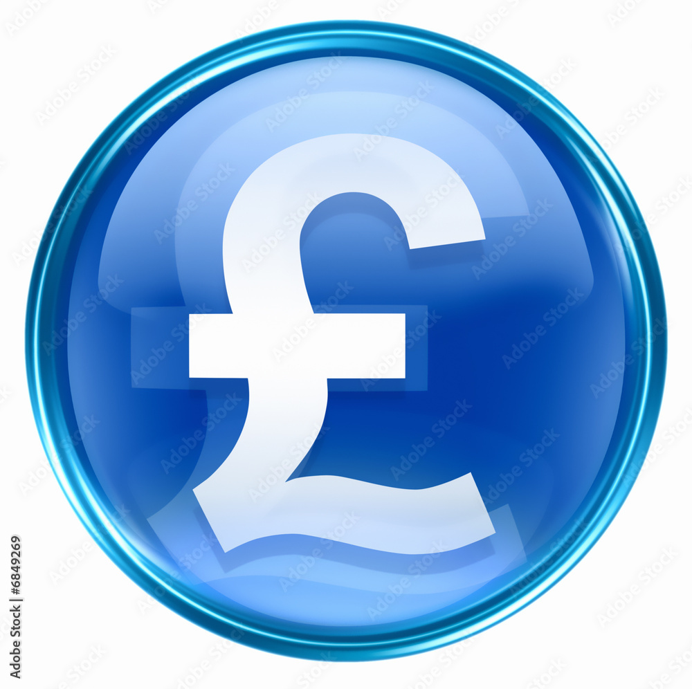 Pound icon blue, isolated on white background Pound icon blue, isolated on white background