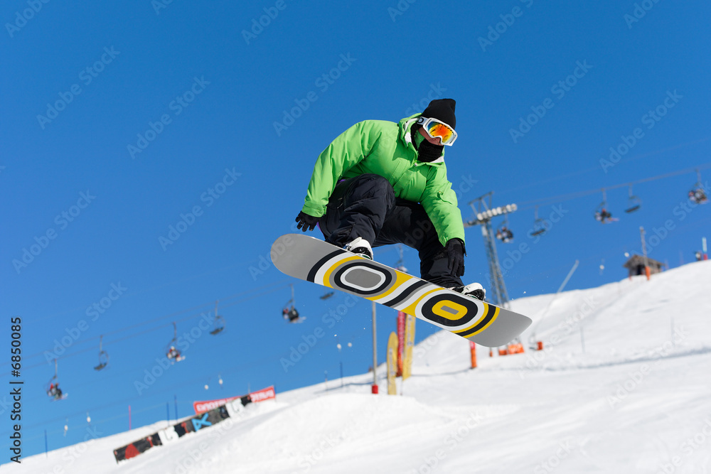 Fotografie Saut snowboard