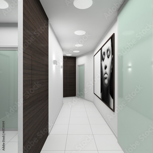 Modern interior. 3D render