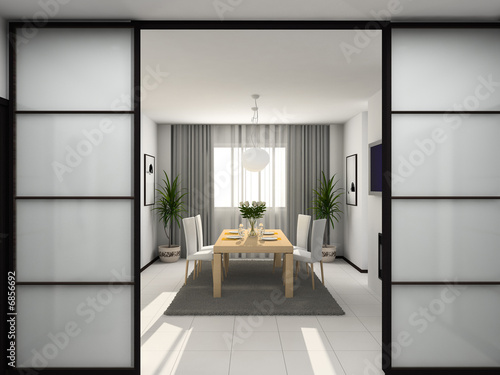 Modern kitchen. 3D render