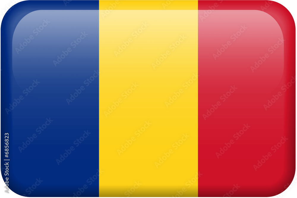 Fototapeta premium Romania Flag Button