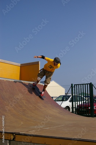 Skater on a ramp
