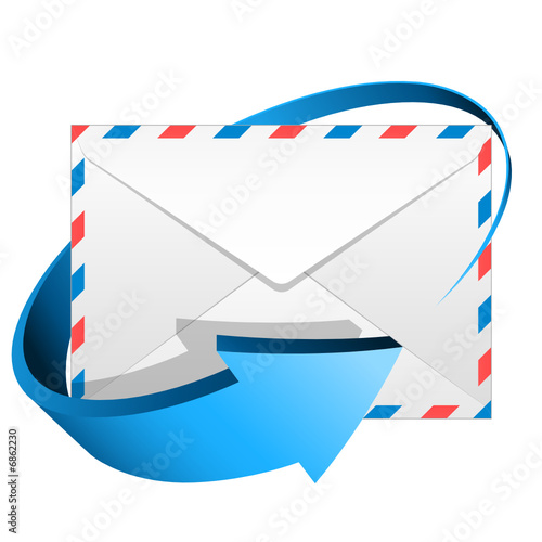 Enveloppe et flèche