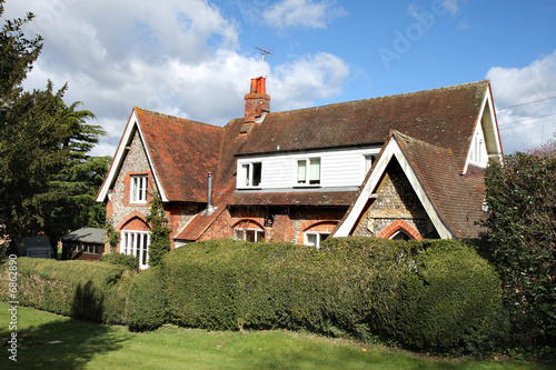 Traditional Brick and Flint English country House