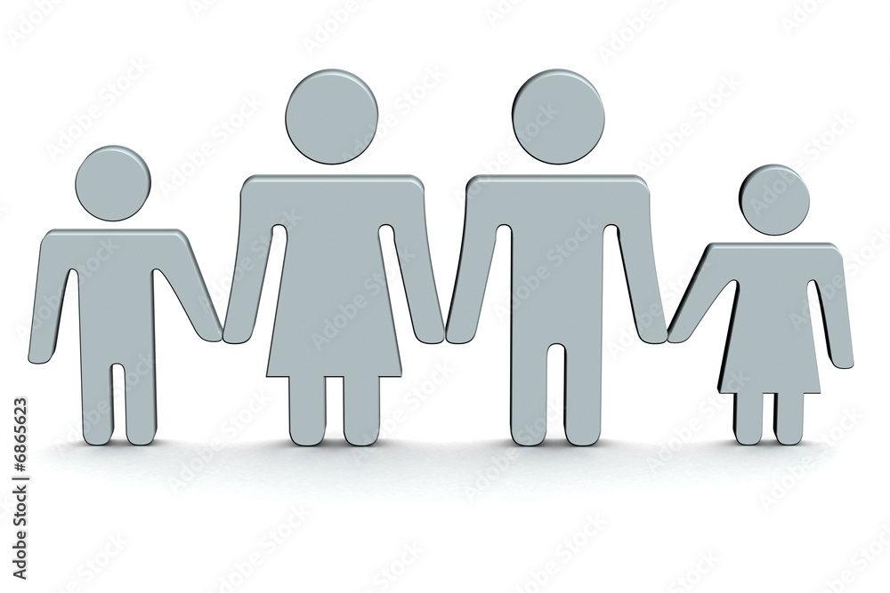 The image of family. 3D illustrations. The image of family. 3D illustrations.