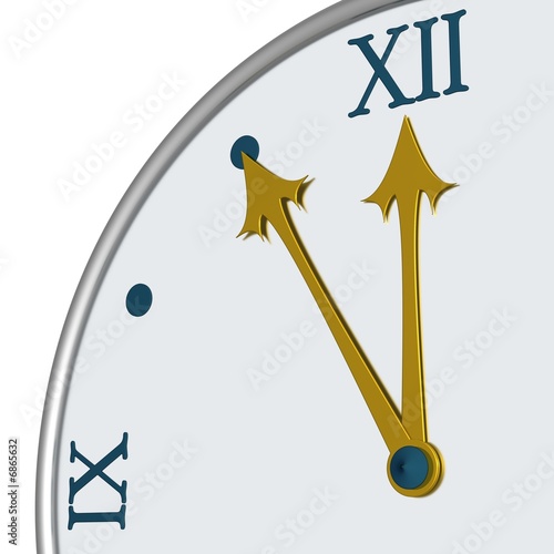 Part of a dial on a white b...