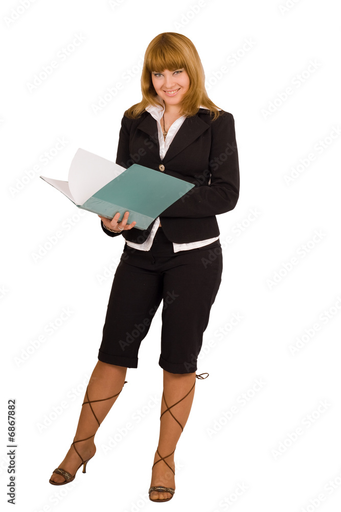 sexy woman writes something in her papers sexy woman writes something in her papers