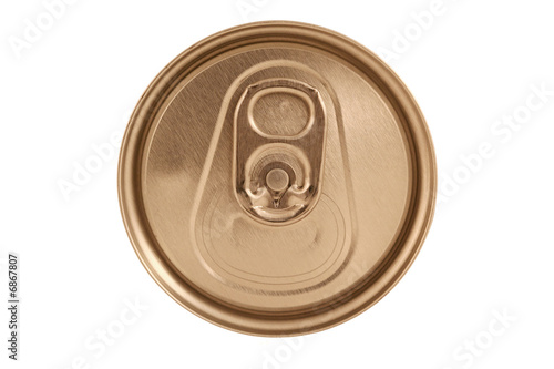 Isolated closed soda can lid
