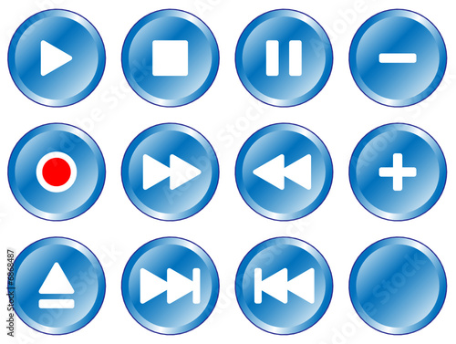 Free Download Blue Mediabuttons - GFXLoad