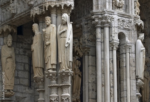 The entrance of Chartres cathedral