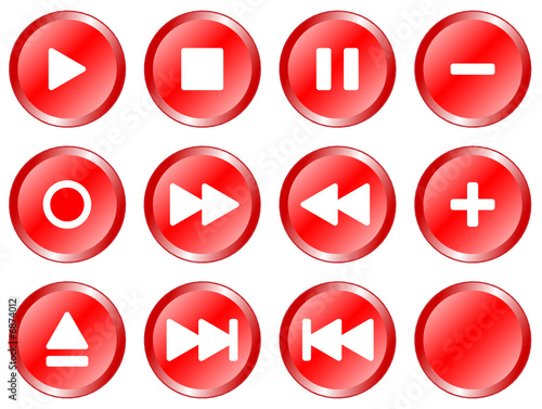 Multimediatasten - Red Icons