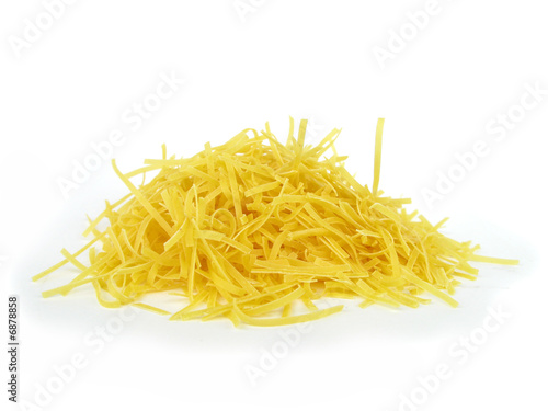 Noodles egg noodles iolated on white background