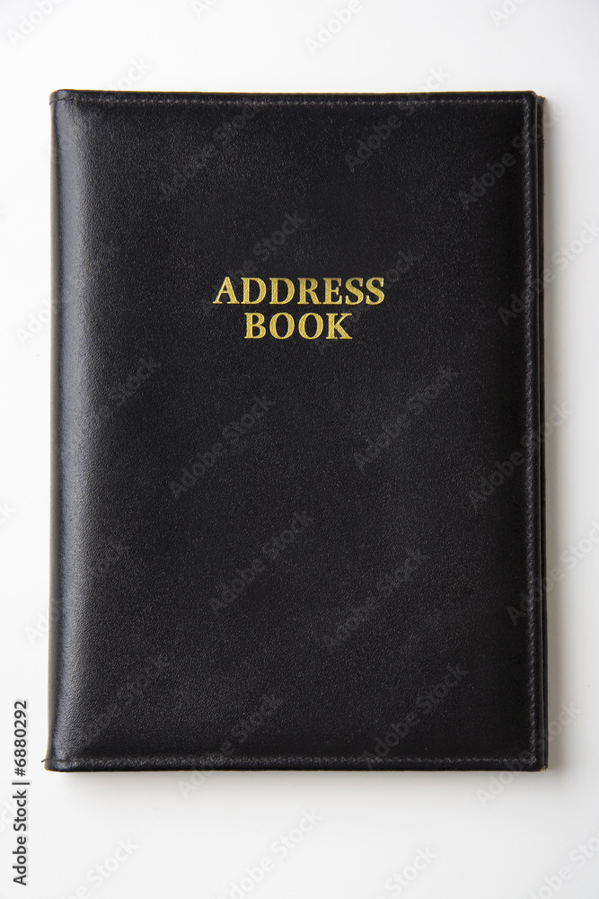Black leather address book Black leather address book