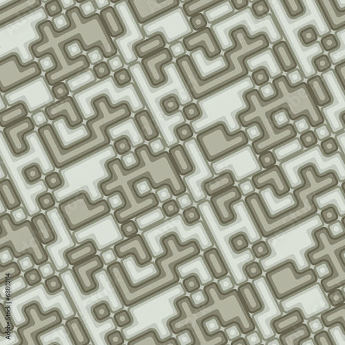 Blue 3d tiles - seamless vector pattern