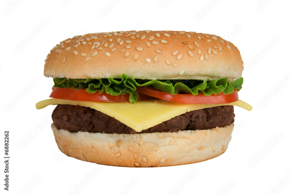 Cheeseburger with Tomato & Lettuce Cheeseburger with Tomato & Lettuce