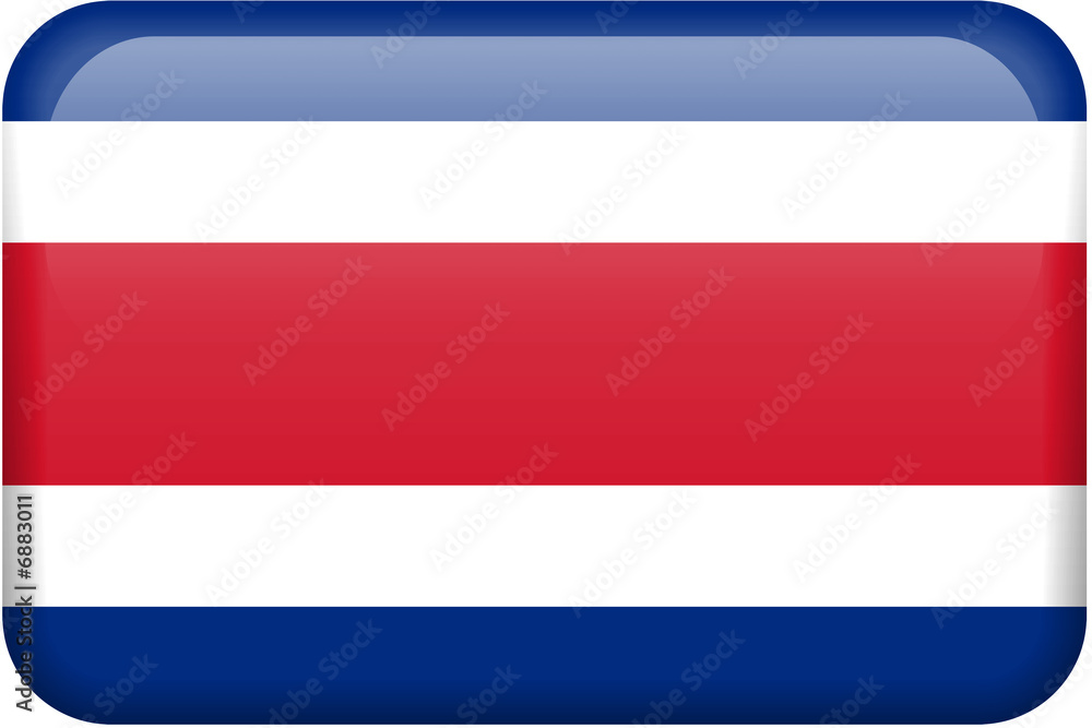 Obraz premium Costa Rica Flag Button