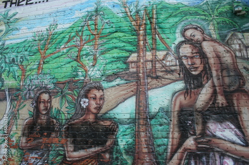 donne hawaiane nei graffiti