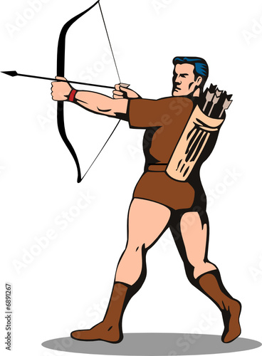 Robin Hood with bow and arrow