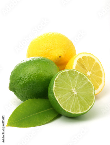 Photo Lemons and green limes