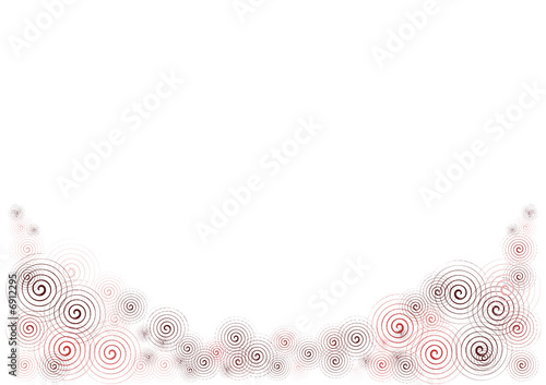 vecteur série - décoration bordure vectorielle spirales