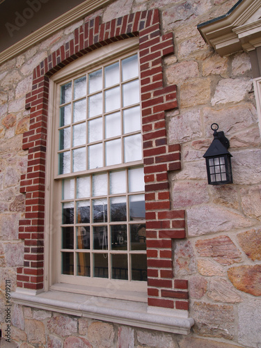 window on a stone building