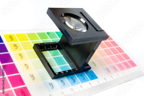 loupe quadri couleur nuancier imprimerie trame fil photo