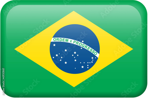 Brazil Flag Button