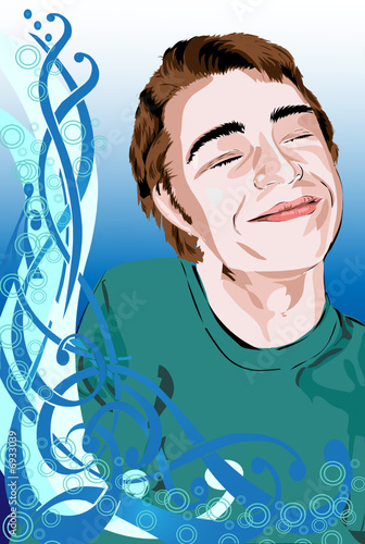 Young man happy and enjoying the moment