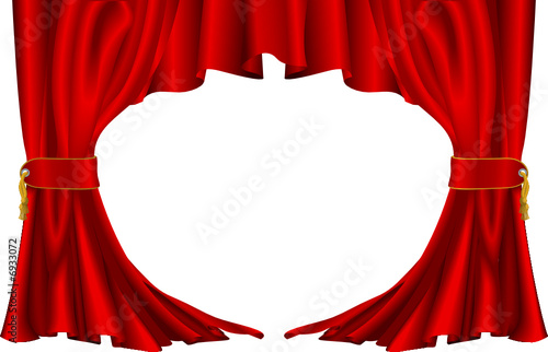 Red theatre style curtains